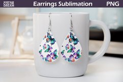 Butterfly Teardrop Earrings | Earrings Sublimation Product Image 1