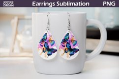 Butterfly Teardrop Earrings | Earrings Sublimation Product Image 1