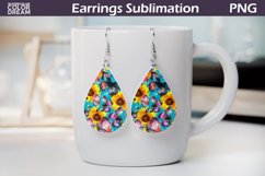 Butterfly Teardrop Earrings | Earrings Sublimation Product Image 1