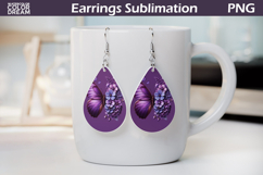 Butterfly Floral Teardrop Earrings | Butterfly Flowers Product Image 1
