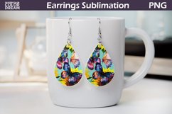 Butterfly Teardrop Earrings | Earrings Sublimation Product Image 1