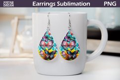 Butterfly Teardrop Earrings | Earrings Sublimation Product Image 1