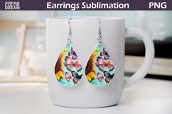 Butterfly Teardrop Earrings | Earrings Sublimation Product Image 1