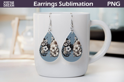 Butterfly Floral Teardrop Earrings | Butterfly Flowers Product Image 1