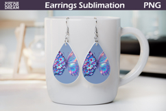 Butterfly Floral Teardrop Earrings | Butterfly Flowers Product Image 1