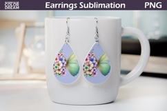 Butterfly Floral Teardrop Earrings | Butterfly Flowers Product Image 1