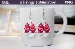 Pink Butterfly Floral Earrings | Butterfly Teardrop earrings Product Image 1