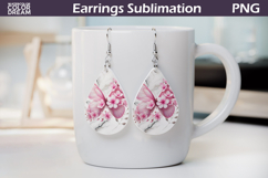 Pink Butterfly Floral Earrings | Butterfly Teardrop earrings Product Image 1