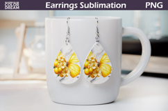 Yellow Butterfly Floral Earring | Flowers Teardrop earring Product Image 1