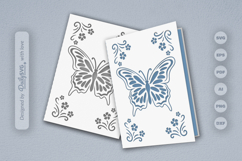 Butterfly Floral Greeting Card SVG Product Image 1