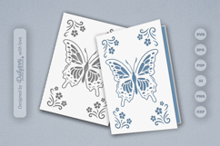 Butterfly Floral Greeting Card SVG Product Image 2