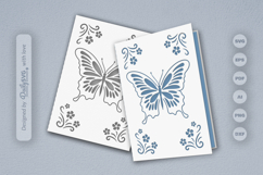 Butterfly Floral Greeting Card SVG Product Image 2