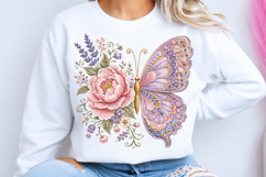 Butterfly Floral PNG Design Product Image 2