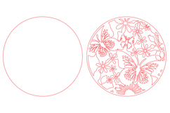 Butterfly &amp; Floral Round Mandala Laser Cut Product Image 2