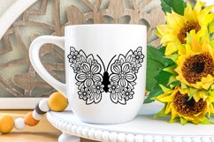 Beautiful Floral Butterfly SVG Design for Pillows, T-shirts, Mugs, Decals, Wall Art and Tote Bags. This Summer Butterfly is Compatible with Cricut and Silhouette Cutting Machines.