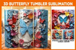3D Butterfly Holo in Wall Floral Tumbler 20 oz Skinny Tumbler, Skinny Tumbler, Butterfly Floral Tumbler, Butterfly Floral 20oz Sublimation Bundle, Butterfly Floral Sublimation Wraps, Sublimation Bundle, Instant Download, Butterfly Floral Tumbler PNG