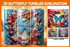 3D Butterfly Holo in Wall Floral Tumbler 20 oz Skinny Tumbler, Skinny Tumbler, Butterfly Floral Tumbler, Butterfly Floral 20oz Sublimation Bundle, Butterfly Floral Sublimation Wraps, Sublimation Bundle, Instant Download, Butterfly Floral Tumbler PNG