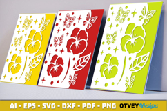 Butterfly Flower Card Cover Paper Cut Product Image 4