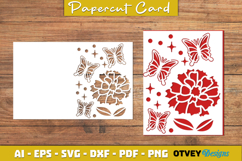 Butterfly Flower Card Cover Paper Cut Product Image 4