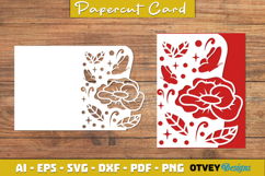 Butterfly Flower Card Cover Paper Cut Product Image 3