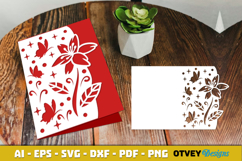 Butterfly Flower Card Cover Paper Cut Product Image 1