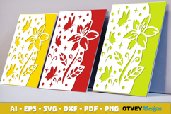 Butterfly Flower Card Cover Paper Cut Product Image 3