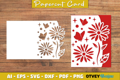 Butterfly Flower Card Cover Paper Cut Product Image 3