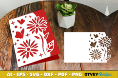 Butterfly Flower Card Cover Paper Cut Product Image 4