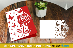 Butterfly Flower Card Cover Paper Cut Product Image 4