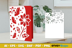 Butterfly Flower Card Cover Paper Cut Product Image 2