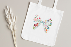 butterfly flower bow, coquette bow clipart, garden theme bow, flower design art, digital bow design, nature butterfly bow, whimsical bow art, butterfly design clipart, coquette bow art, flower sublimation design