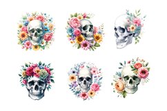 Butterfly Flower Skull Sublimation Product Image 3