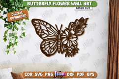 Butterfly Wall Décor Laser Cut| Natural and Floral |Wall Art Product Image 1