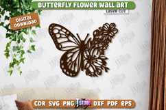 Butterfly Flower Wall Art Laser Cut Bundle,Wooden Wall Decor Product Image 5