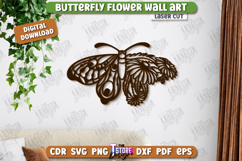 Butterfly Flower Wall Art Laser Cut Bundle,Wooden Wall Decor Product Image 10