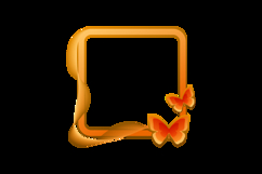 Butterfly frame art decoration picture and ui element clipart Product Image 2