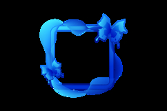 Butterfly frame art decoration picture and ui element isolat Product Image 2