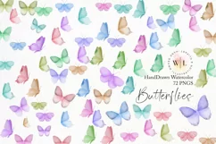Butterflies Watercolor Clipart Png Product Image 1