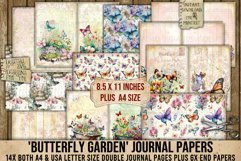 Butterfly Garden Printable Pages. 300dpi high quality Digital images that can be used for Junk Journals, Scrapbooking, Cardmaking or other paper crafts.