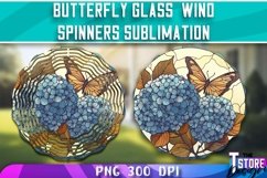 Butterflies Stained Glass Wind Spinners Sublimation | PNG Product Image 3