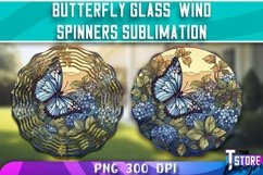 Butterflies Stained Glass Wind Spinners Sublimation | PNG Product Image 1