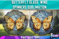 Butterflies Stained Glass Wind Spinners Sublimation | PNG Product Image 7