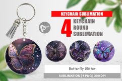Keychain Butterfly Glitter Product Image 1