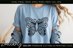 Floral Butterfly SVG for Cricut Breast Cancer Awareness SVG Product Image 5