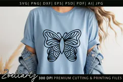 Floral Butterfly SVG for Cricut Breast Cancer Awareness SVG Product Image 5