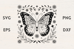Floral Butterfly illustration with many Flowers Product Image 1