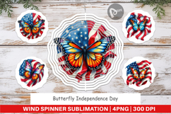 Wind Spinner Butterfly 4th of July Product Image 1