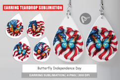Earring Butterfly 4th of July Product Image 1