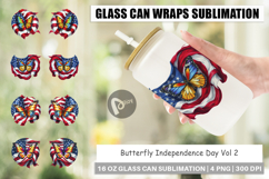 Glass Can Butterfly 4th of July Product Image 1