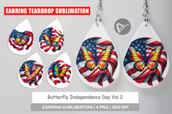 Earring Butterfly 4th of July Product Image 1